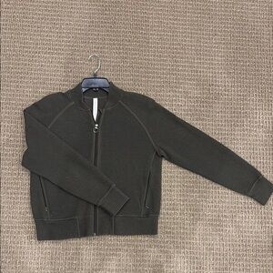 LuluLemon Olive Green Bomber Jacket. Women’s size 10.